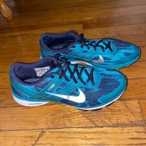 Nike Dual Fusion TR 6 Womens Size 9 Teal Navy Blue Training Shoes 631661-300